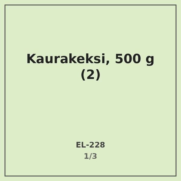 Esimerkki - Kaurakeksi, 500 g (2)
